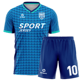 青い波ユニフォーム サッカー